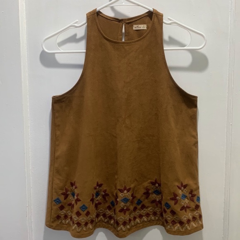 Hollister Boho Faux Suede Festival Tank